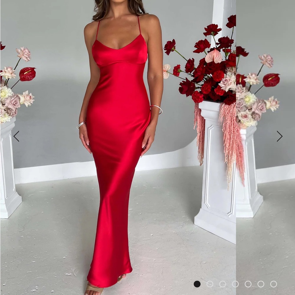 Babyboo red malika maxi dress XS